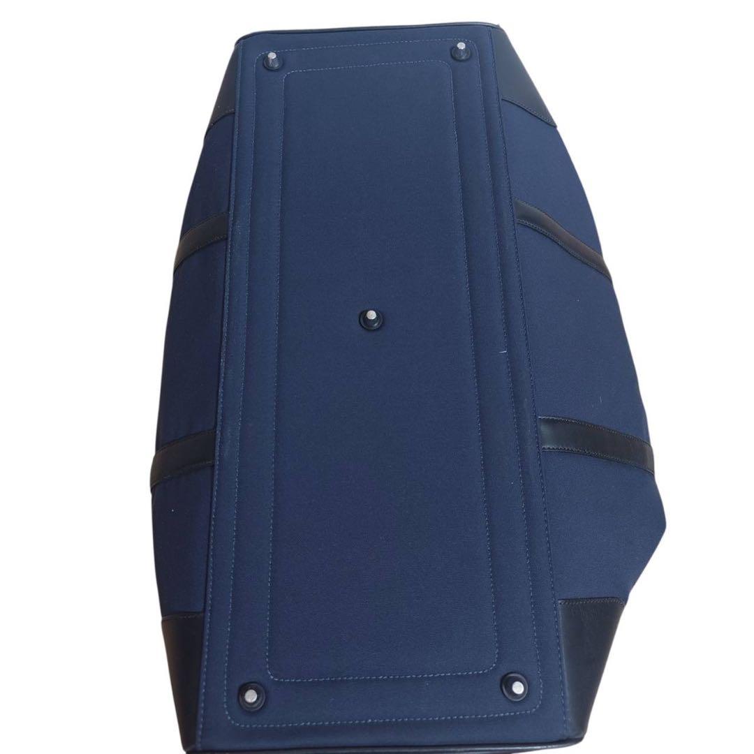 COACH ナイロン×レザー 大容量 ボストンバッグ ネイビー 鍵付き