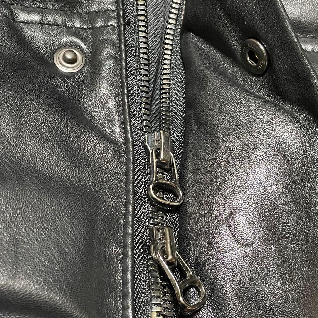 グリーンレーベルリラクシング （M） ダウンジャケット　シープレザー　肉厚　黒