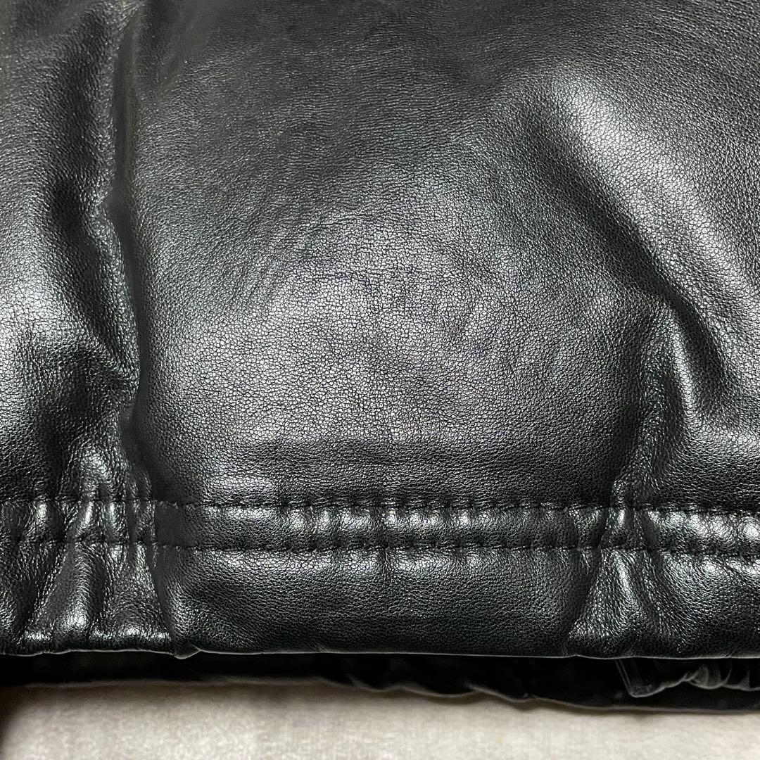 グリーンレーベルリラクシング （M） ダウンジャケット　シープレザー　肉厚　黒