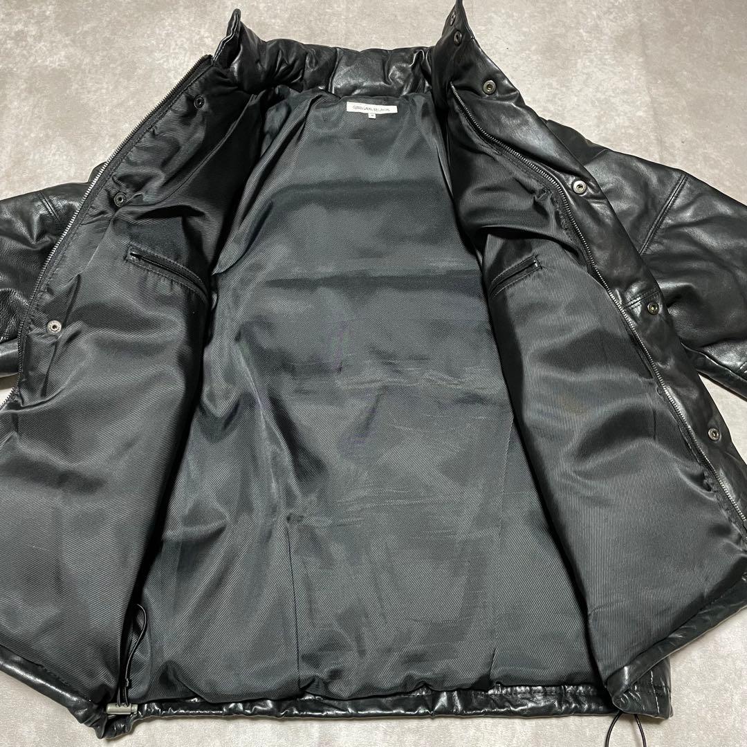 グリーンレーベルリラクシング （M） ダウンジャケット　シープレザー　肉厚　黒