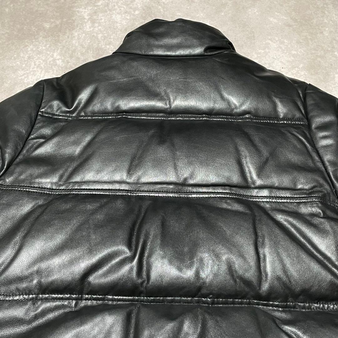 グリーンレーベルリラクシング （M） ダウンジャケット　シープレザー　肉厚　黒