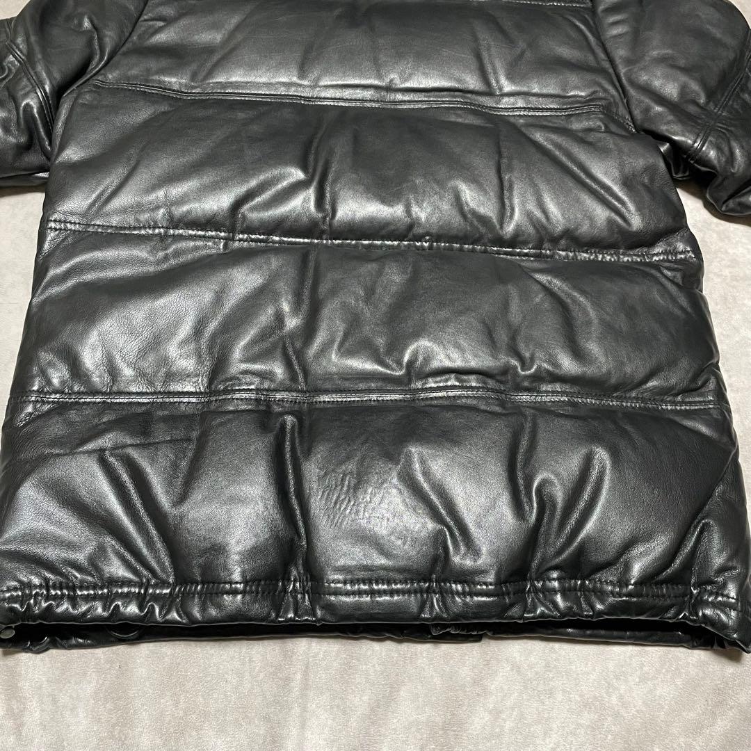 グリーンレーベルリラクシング （M） ダウンジャケット　シープレザー　肉厚　黒