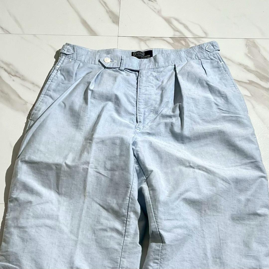 希少70s 80s　USA製　ラルフローレン　コットン　スラックス　アジャスター