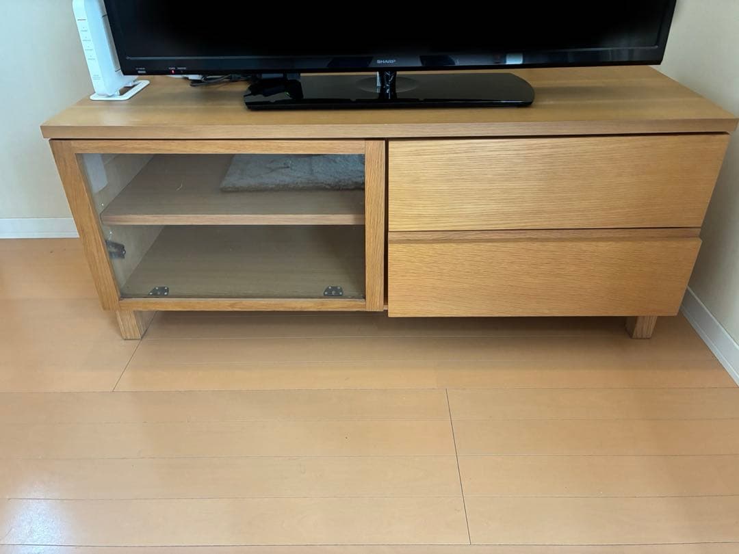 無印良品 テレビボード テレビ台 110cm 奥行40cm 廃盤品　オーク材