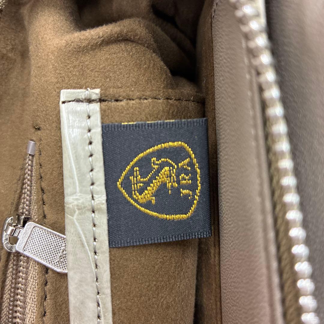 BAGFAN JRA 本クロコダイル レザートート 高級バッグ 正規タグ付き