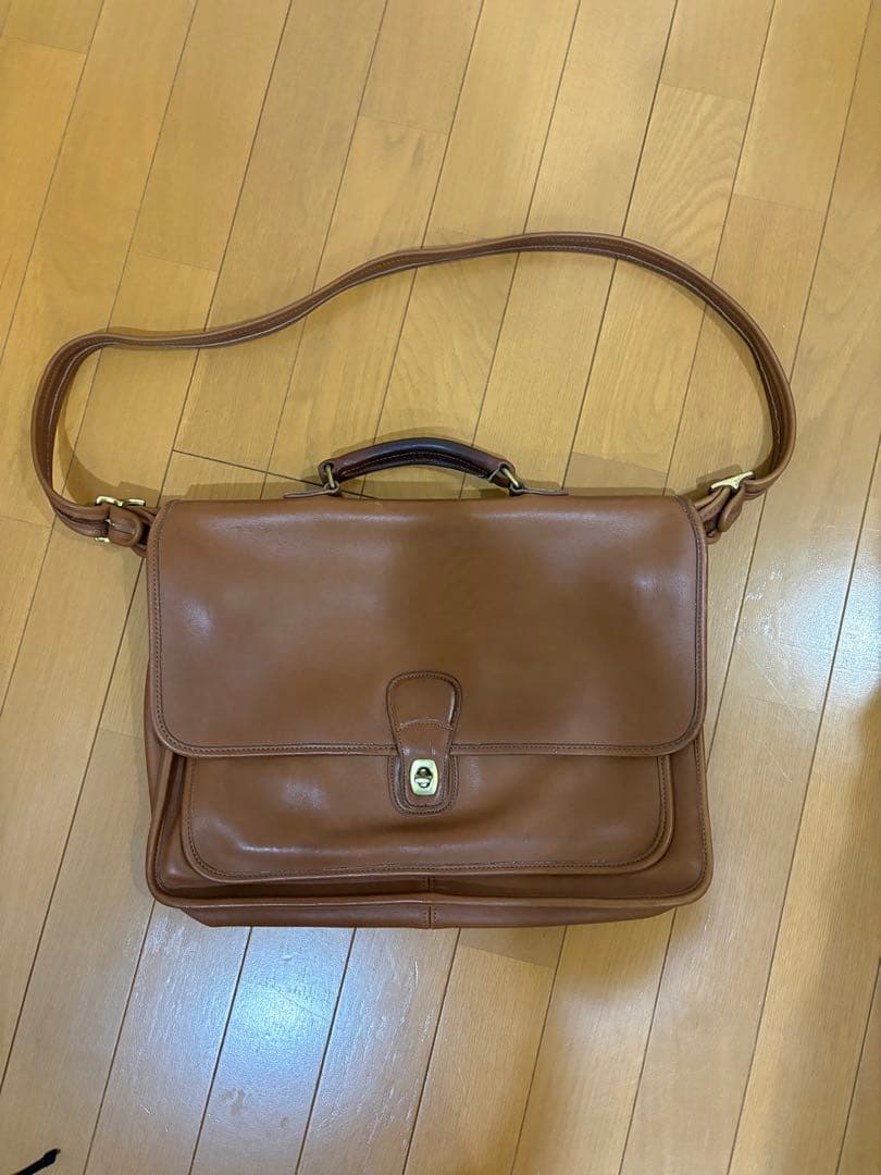 old COACHレザーブリーフケース　ブラウン