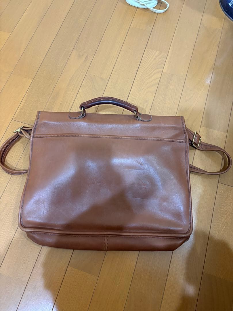 old COACHレザーブリーフケース　ブラウン