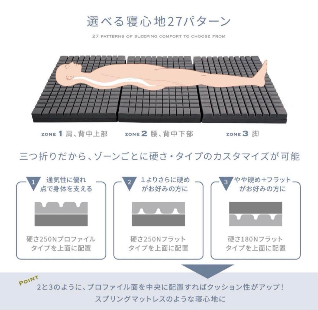 GOKUMIN 三つ折り　セミダブル