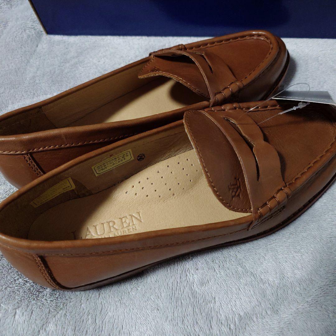 ベ*ル様 RALPHLAUREN ポロ ラルフローレン ブラウンレザー ローファ