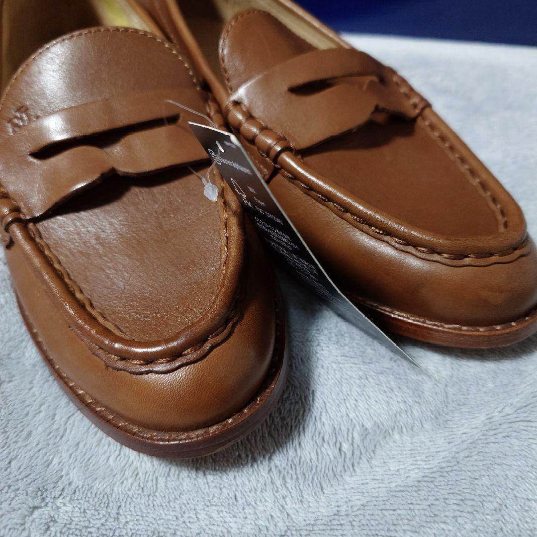 ベ*ル様 RALPHLAUREN ポロ ラルフローレン ブラウンレザー ローファ