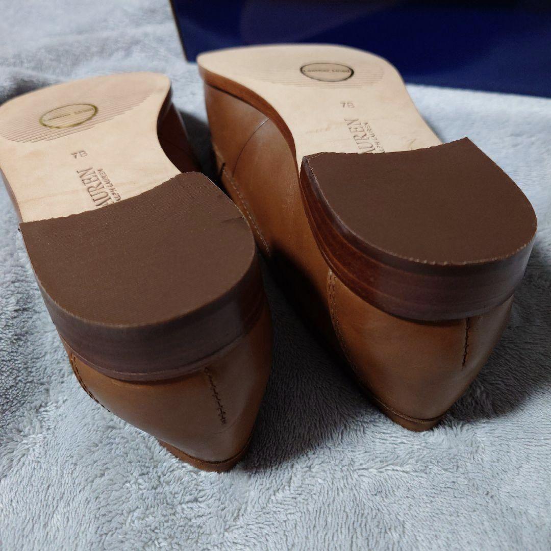 ベ*ル様 RALPHLAUREN ポロ ラルフローレン ブラウンレザー ローファ