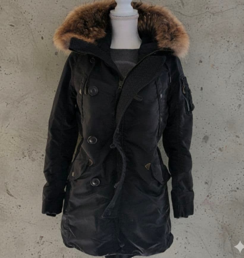 希少 goa ゴア　ラクーンファーコート　ミリタリー　モッズコート　ブラック