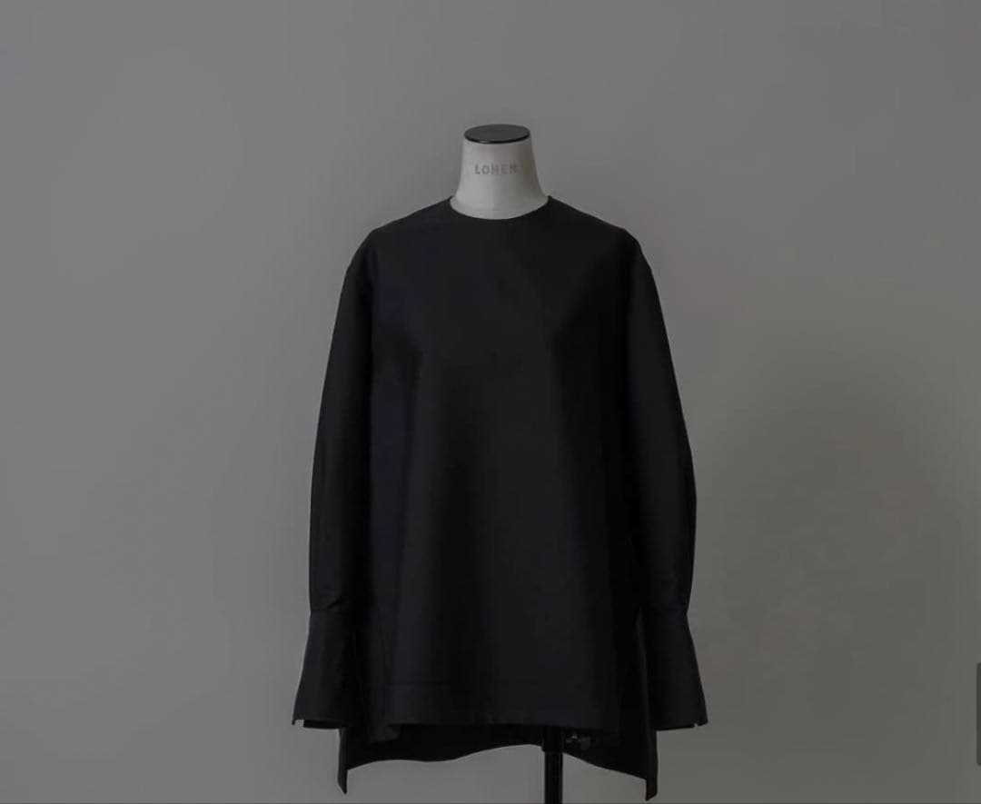 lohen ハイカウントダブルクロスノーカラーブラウス