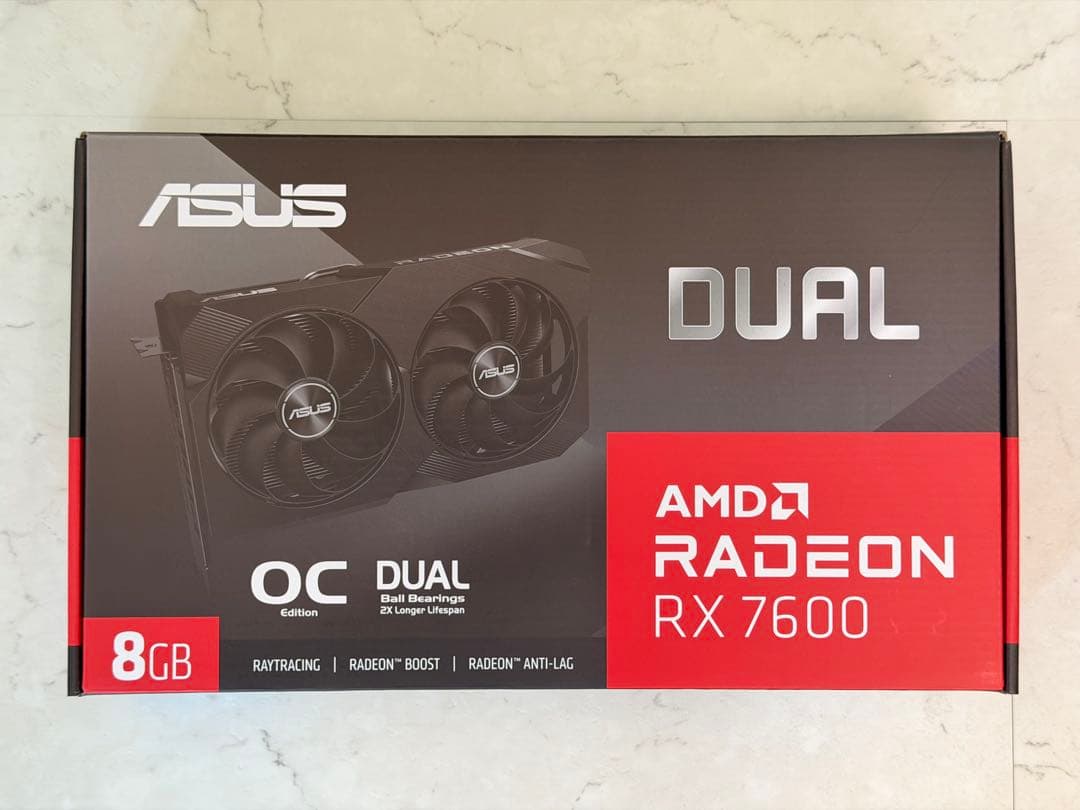 ASUS DUAL Radeon RX7600 O8G V2 グラフィックボード