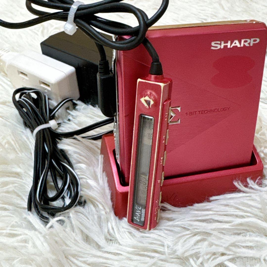 SHARP ポータブルMDプレーヤー MD-SS503-R レッド シャープ 赤