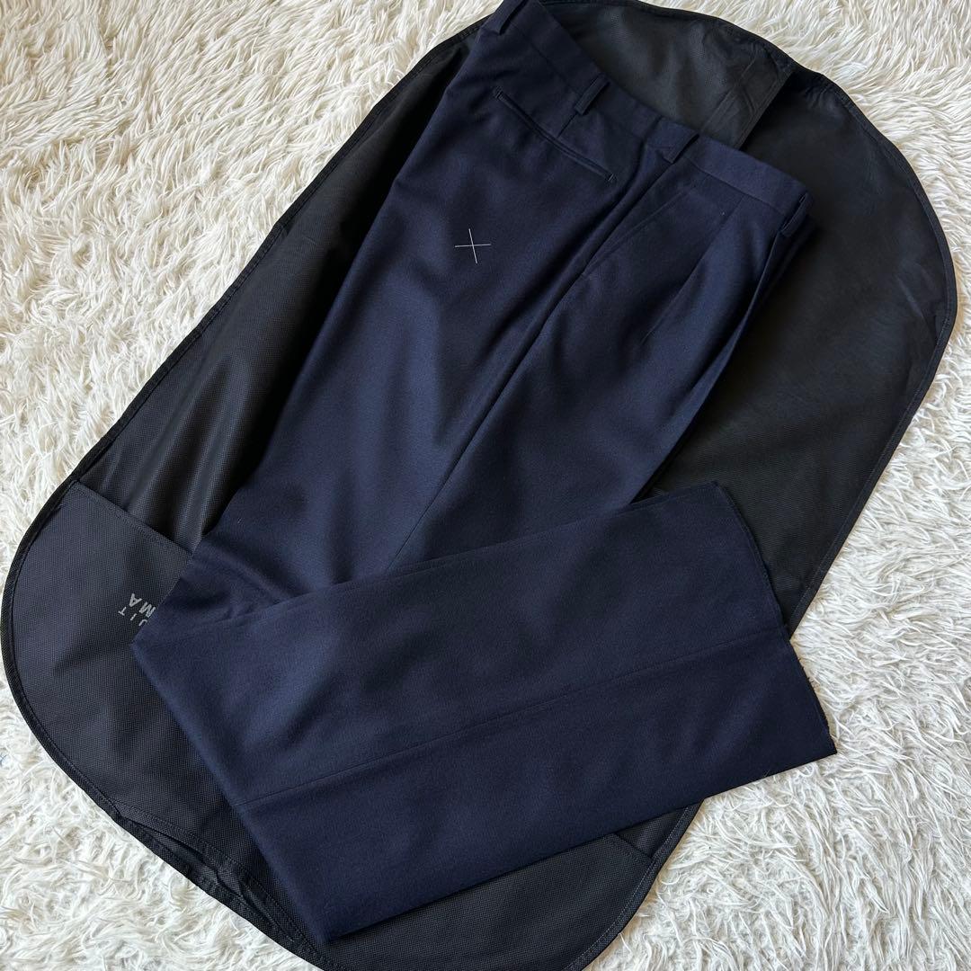 新品未使用　スーツ　ダブルブレスト　日本製生地　ネイビー　BE8　大きいサイズ