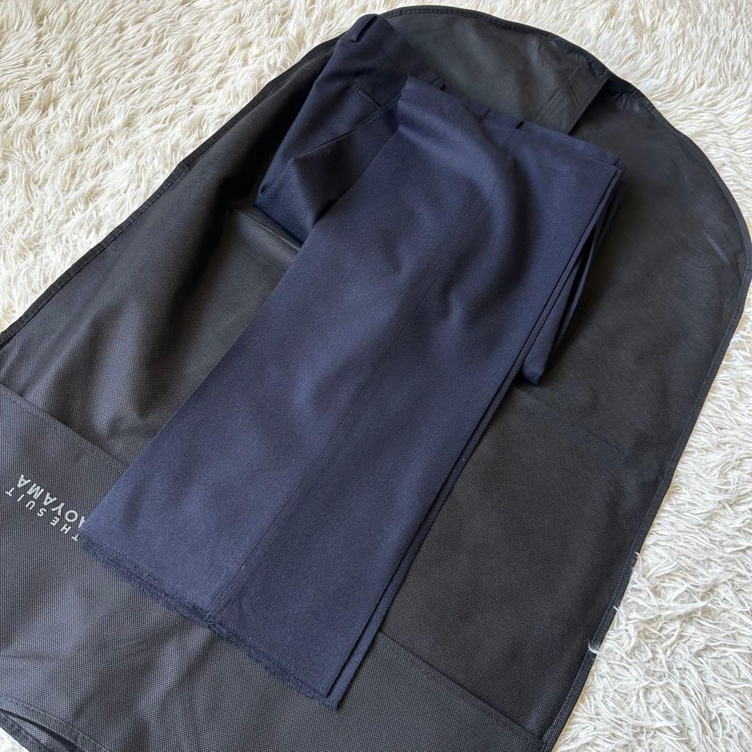 新品未使用　スーツ　ダブルブレスト　日本製生地　ネイビー　BE8　大きいサイズ