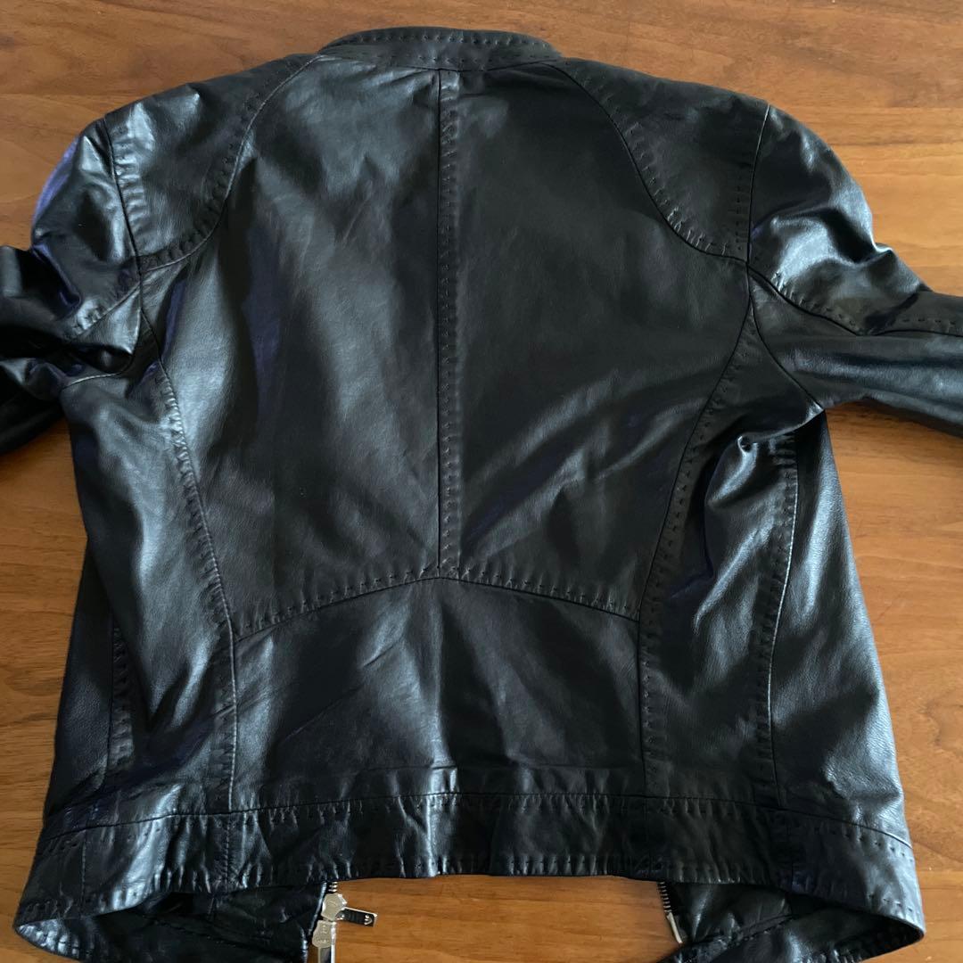 美品EMPORIO ARMANI 本革 ライダースジャケット