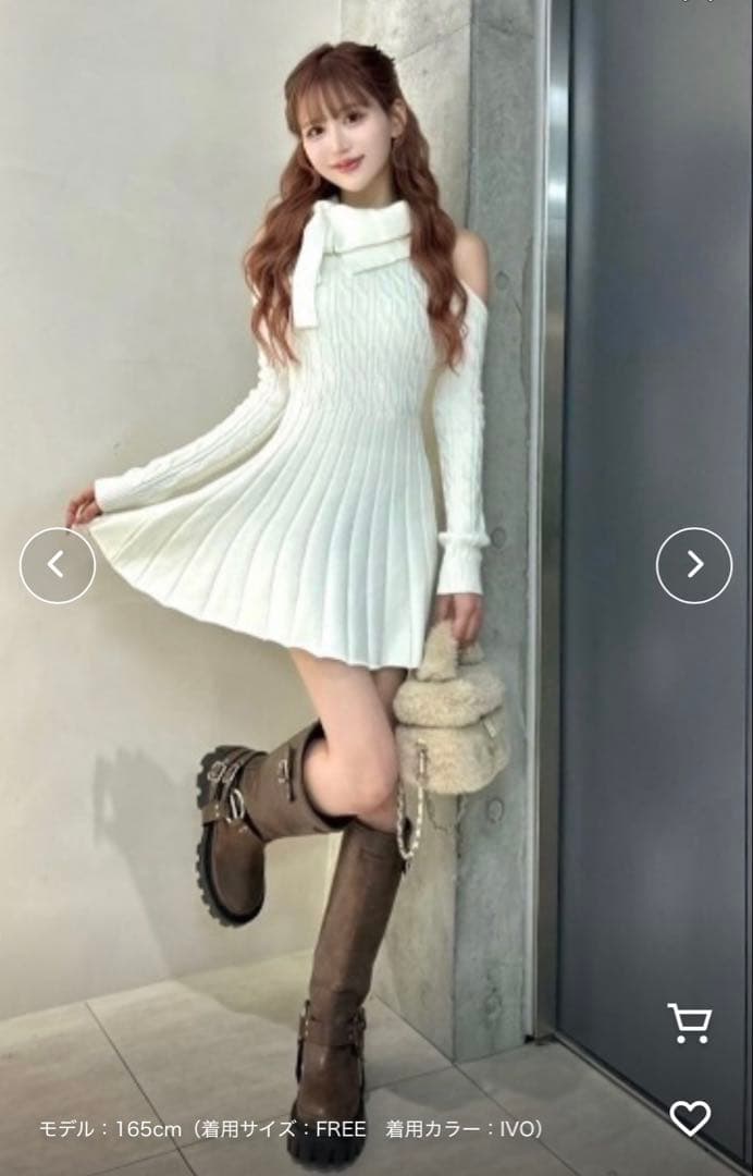 Darich 新品未使用　アメスリフレアニットミニワンピース