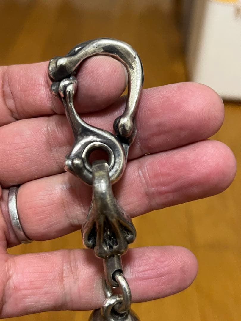 スカルデザイン キーホルダー カラビナ付きレザーズアンドトレジャーズ