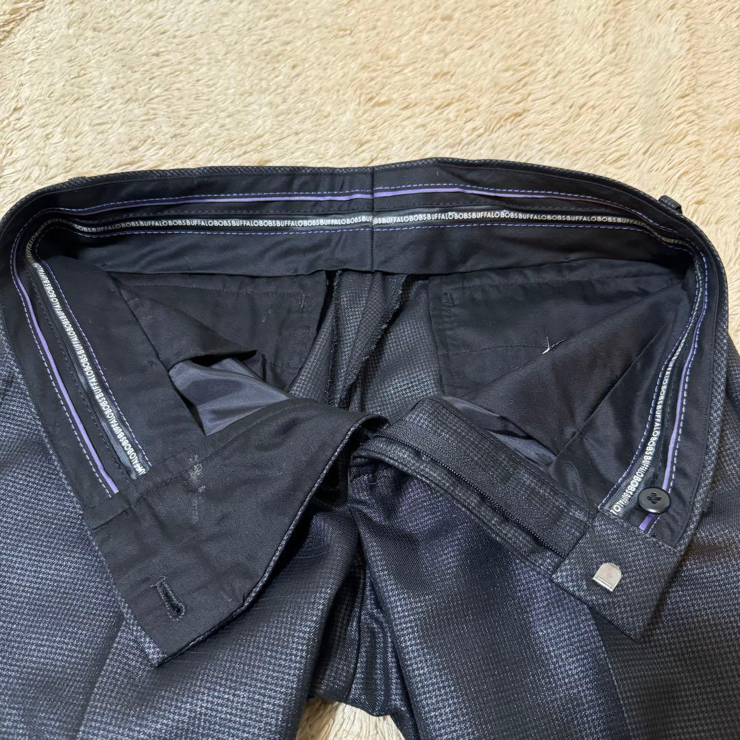 BUFFALOBOBS crystau 紫 スーツ メンズ ブラック 黒