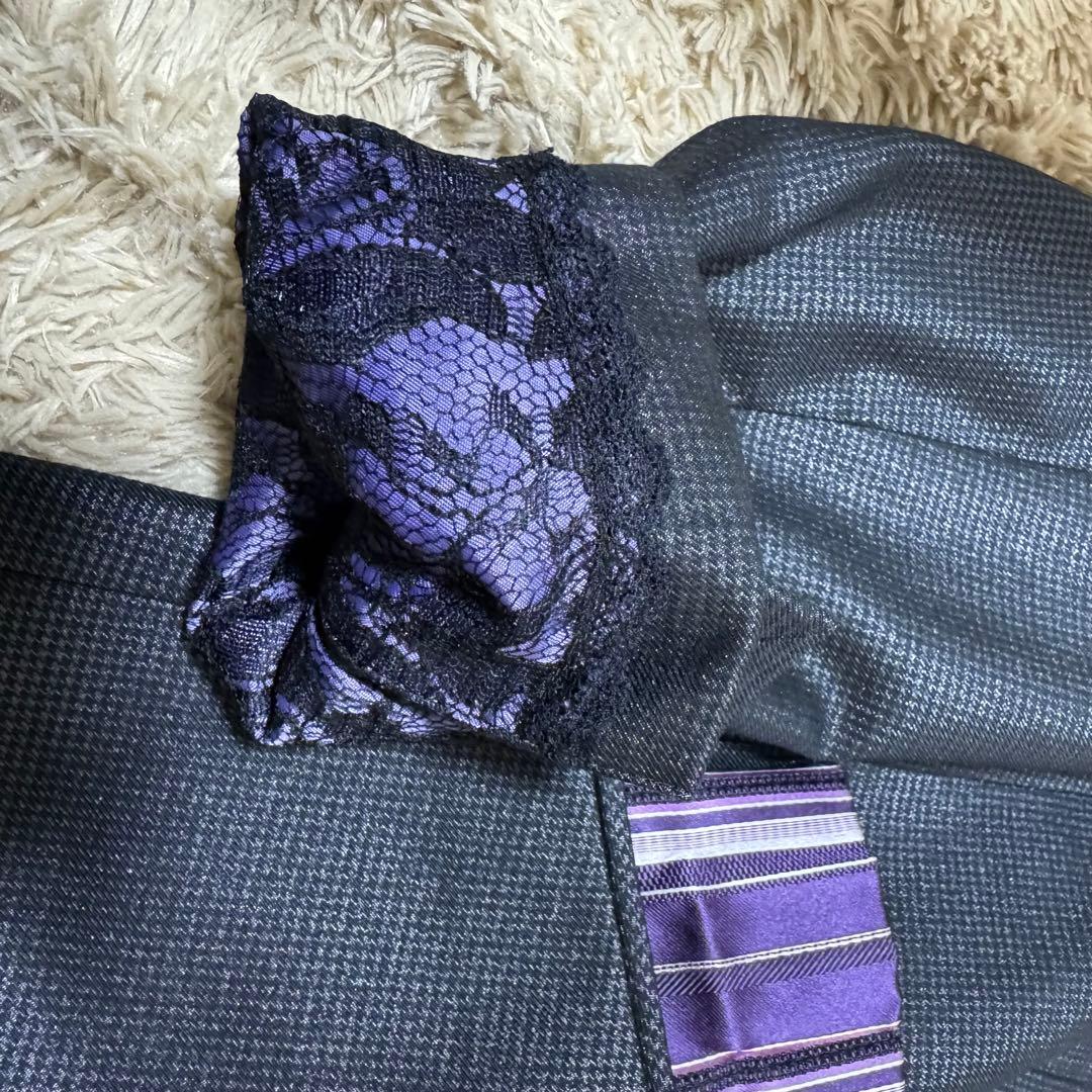 BUFFALOBOBS crystau 紫 スーツ メンズ ブラック 黒