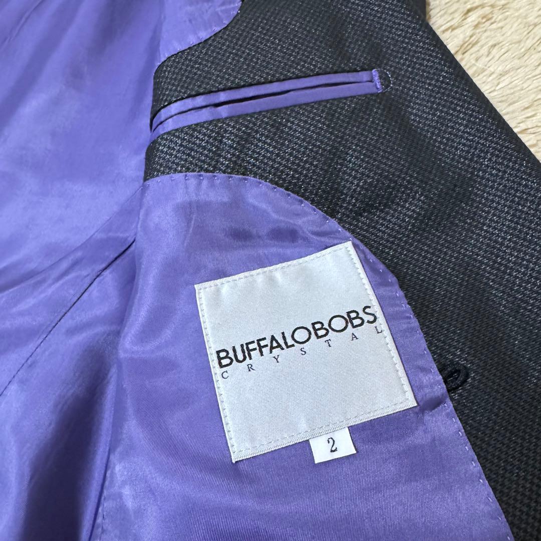 BUFFALOBOBS crystau 紫 スーツ メンズ ブラック 黒