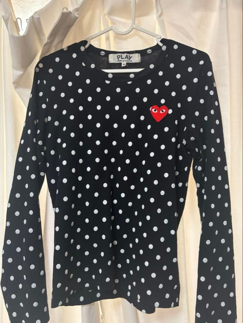 PLAY COMME des GARÇONS 水玉 ドット柄 長袖Tシャツ