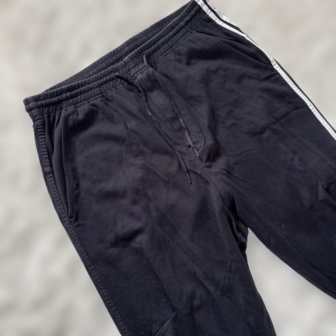 Y-3 黒 サルエルパンツ 黒　白　Y-3 スリーストライプスクレイジー