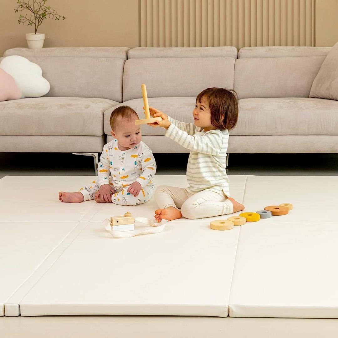 リバーシブル プレイマット 200×100×4cm 音 抗菌 防水 折りたたみ