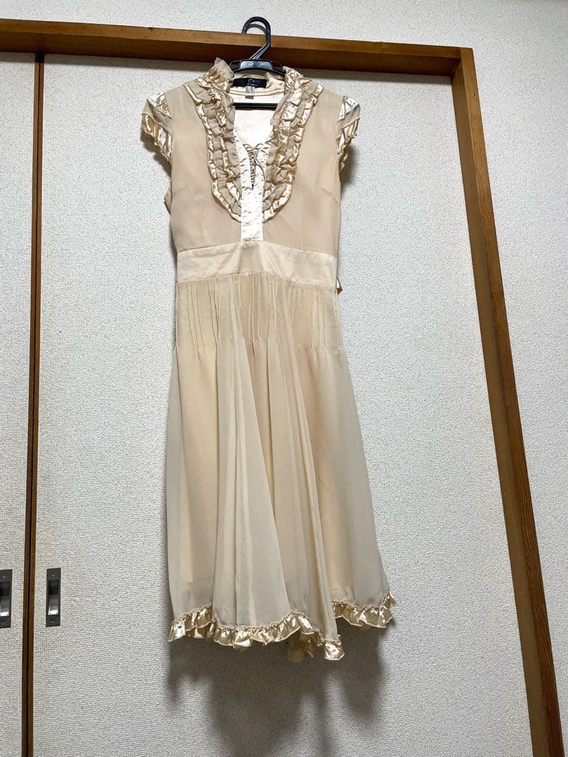 未使用！総シルク！息をのむ美しさのエレガントワンピース M〜L