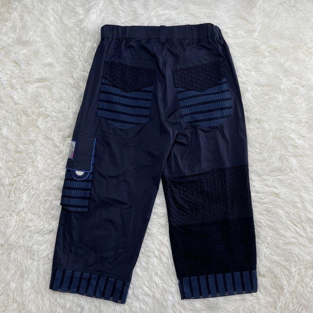 【美品】OLLEBOREBLA アルベロベロ　パンツ　リネン混　日本製 ネイビー
