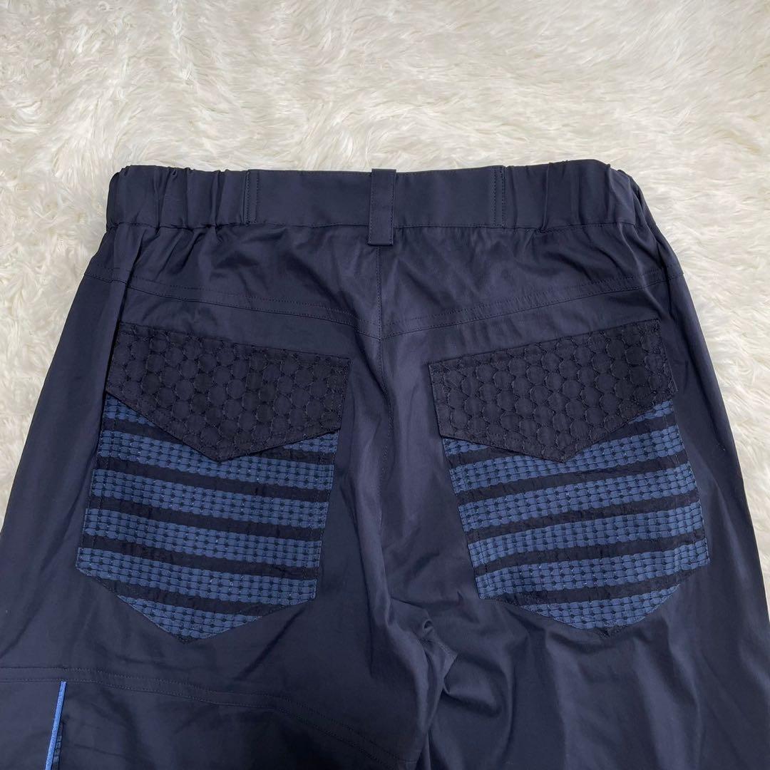 【美品】OLLEBOREBLA アルベロベロ　パンツ　リネン混　日本製 ネイビー