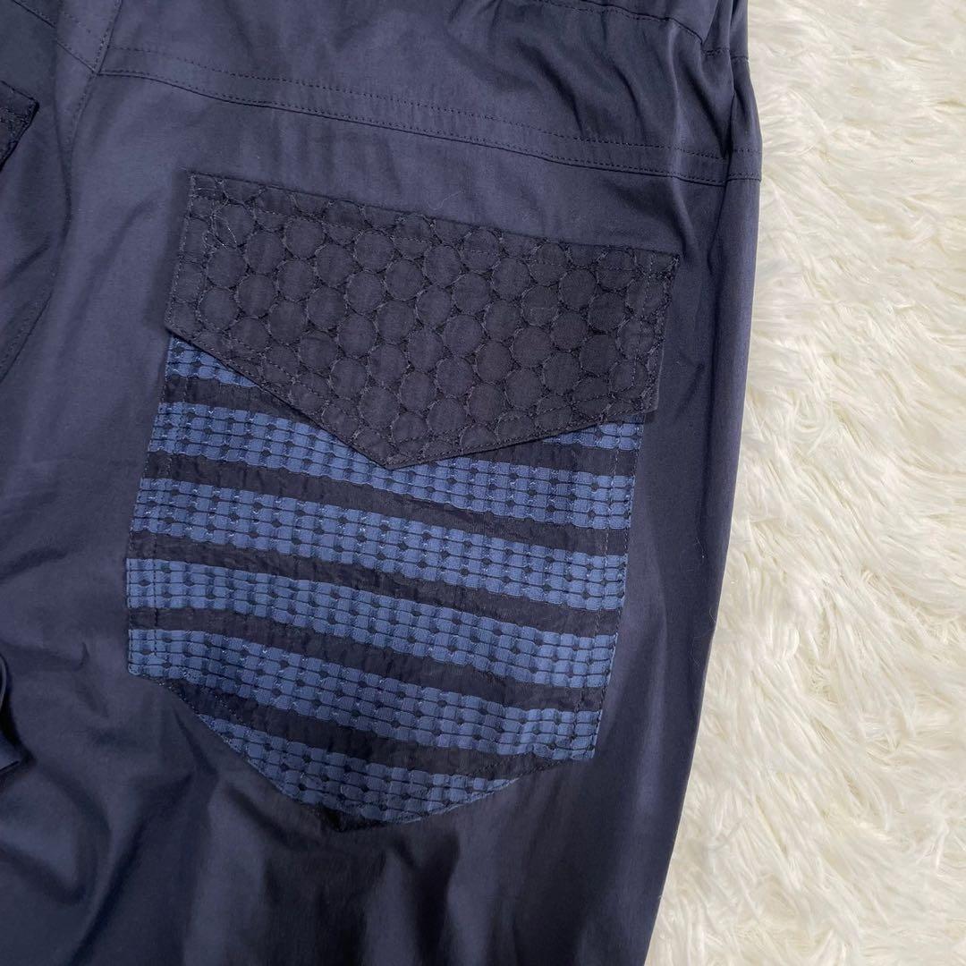 【美品】OLLEBOREBLA アルベロベロ　パンツ　リネン混　日本製 ネイビー