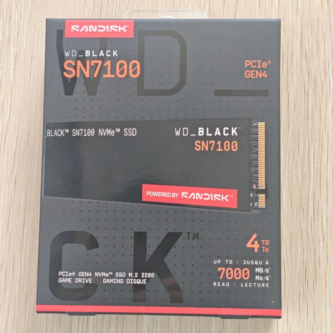 内蔵型SSD WD BLACK SN7100 4TB SSD M.2 WDS400T4X0E