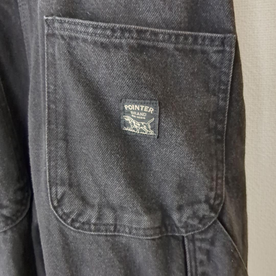 レア　Pointer　オーバーオール サロペット　ブラック　ローバック