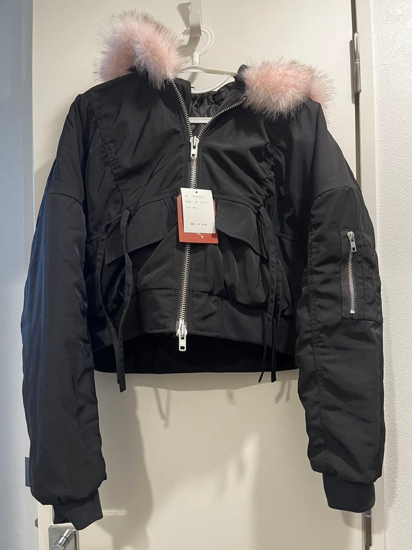 Amly City (アンリーシティー) ファー付きN2Bジャケット BLACK