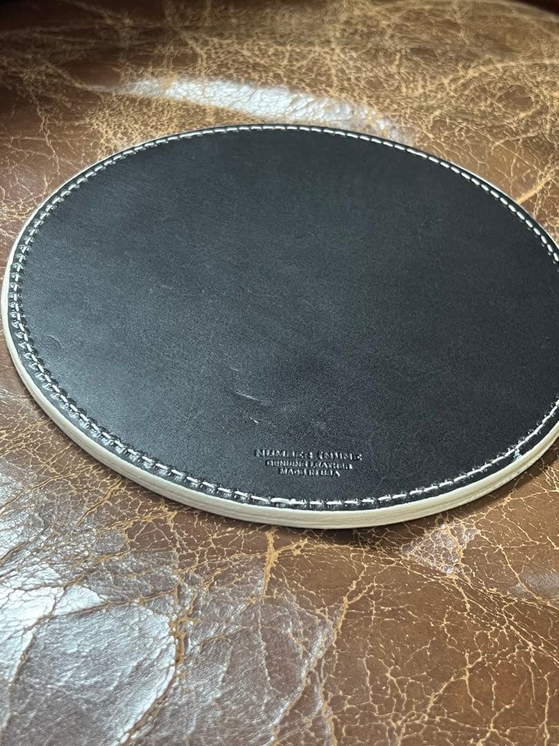 宮下期ナンバーナイン　NUMBER (NINE) 本革 円形ミラー　手鏡