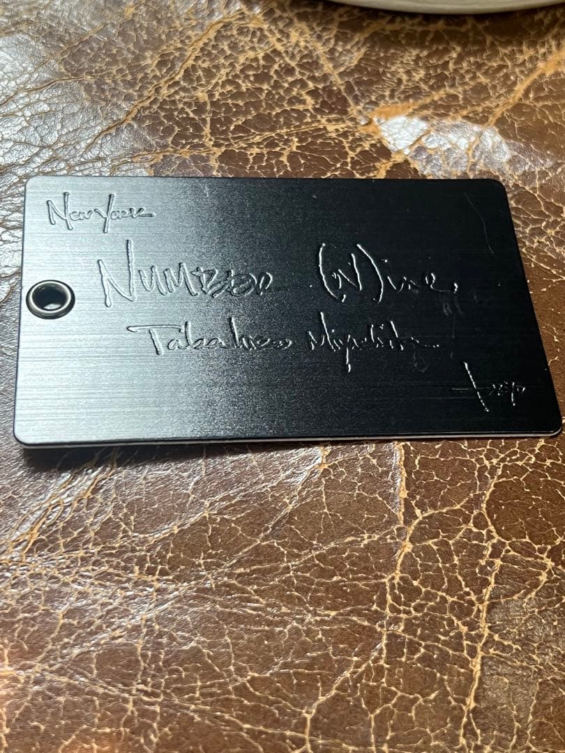 宮下期ナンバーナイン　NUMBER (NINE) 本革 円形ミラー　手鏡