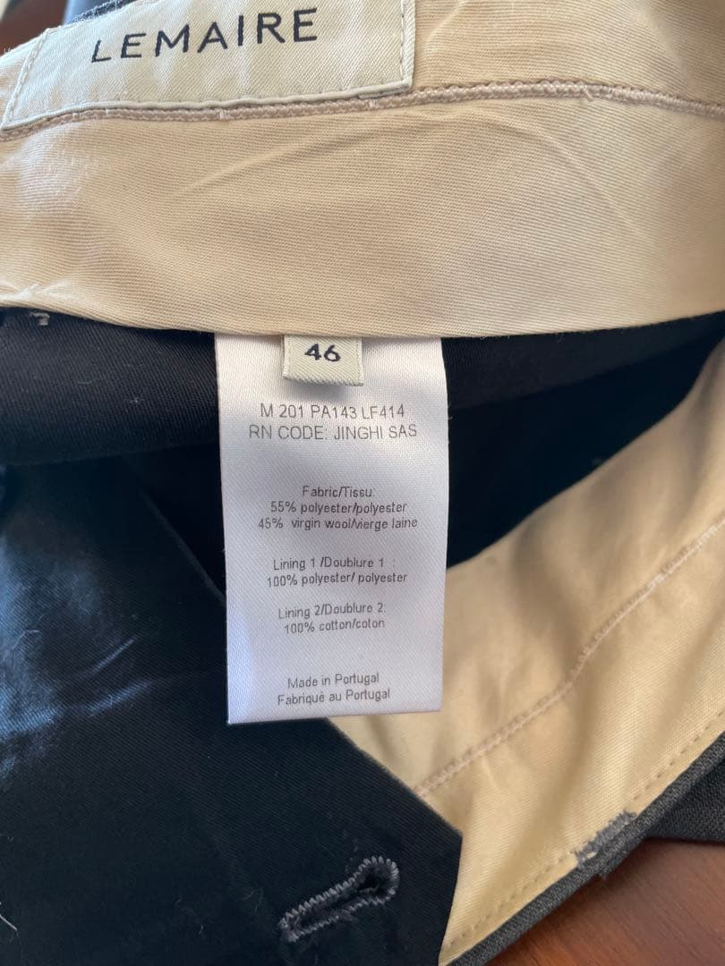 LEMAIRE ルメール　スラックス（ブルーグレー）46