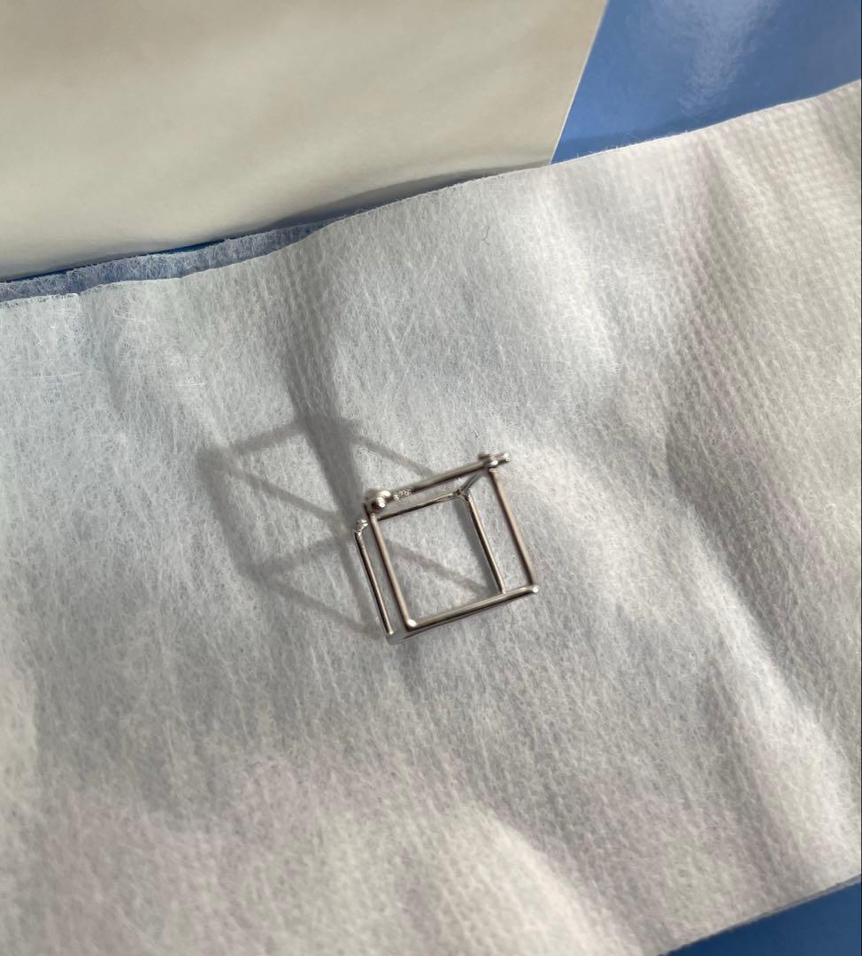 SHIHARA シハラスクエアピアス10 18K White Gold