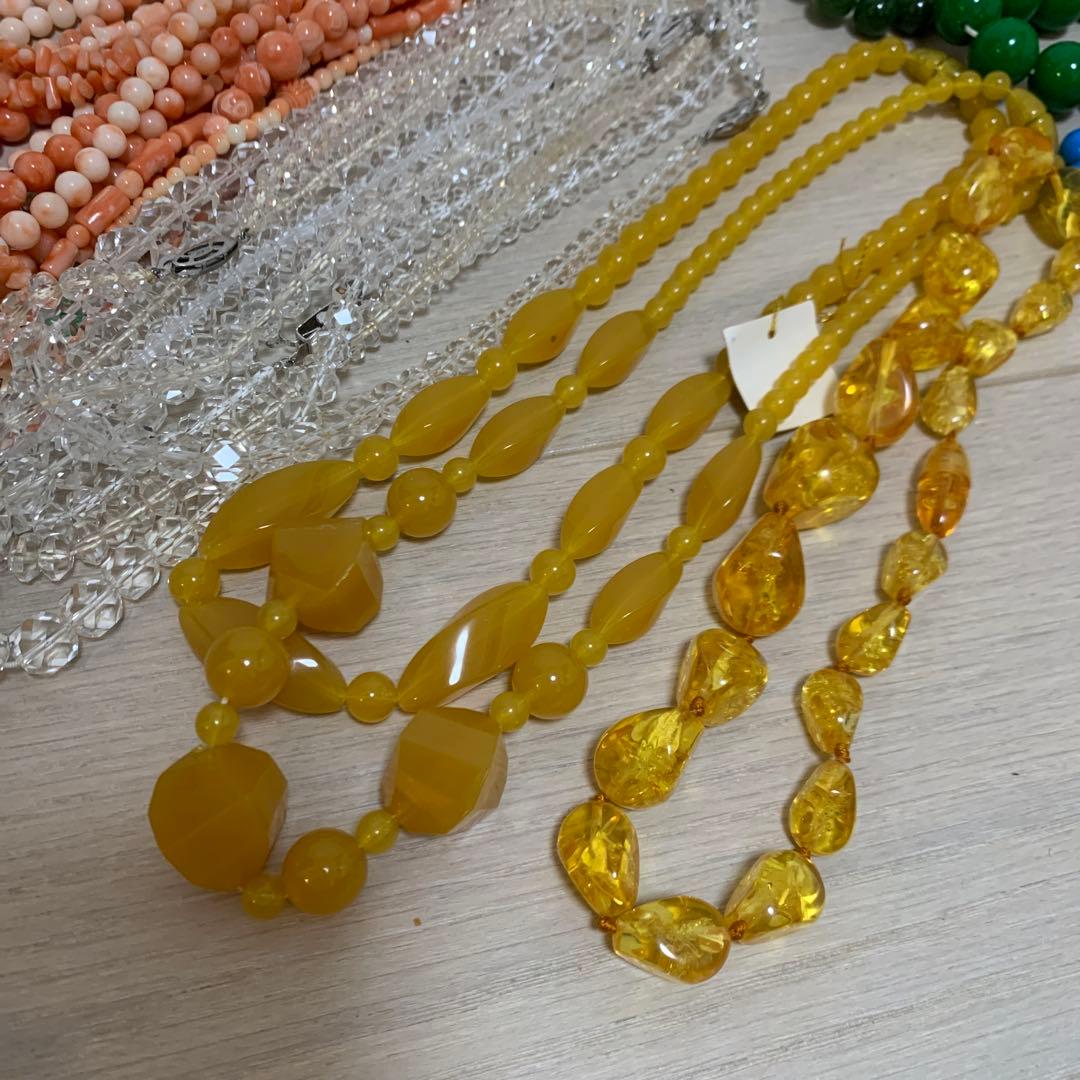 も*し様 アクセサリー　おまとめ　セット　パール　珊瑚　琥珀　天然石