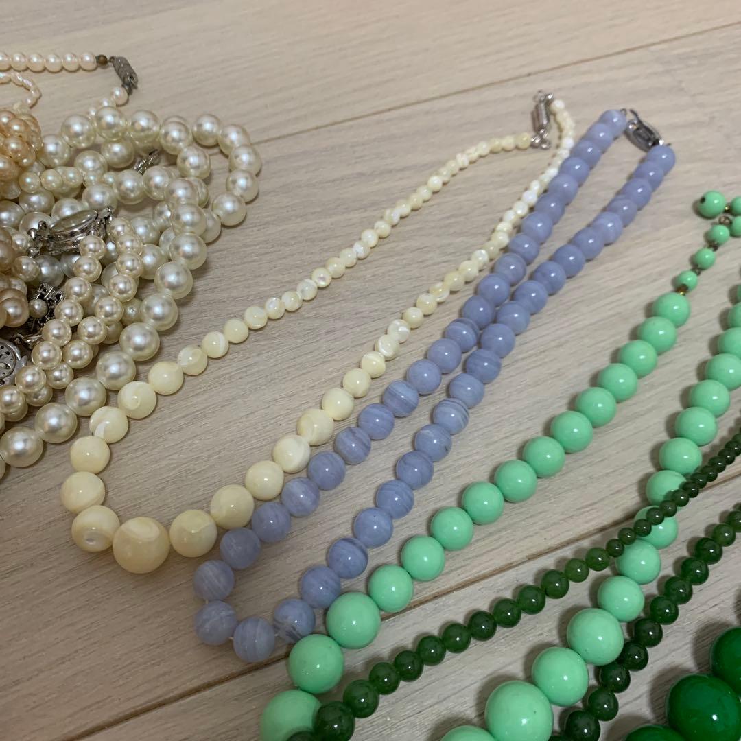 も*し様 アクセサリー　おまとめ　セット　パール　珊瑚　琥珀　天然石