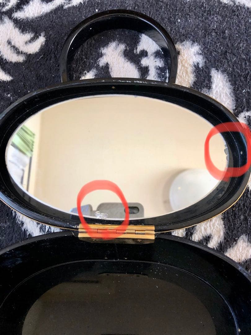 ヴィンテージ　ルーサイト　ベークライト　バッグ　ブラック