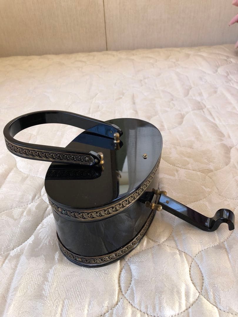 ヴィンテージ　ルーサイト　ベークライト　バッグ　ブラック