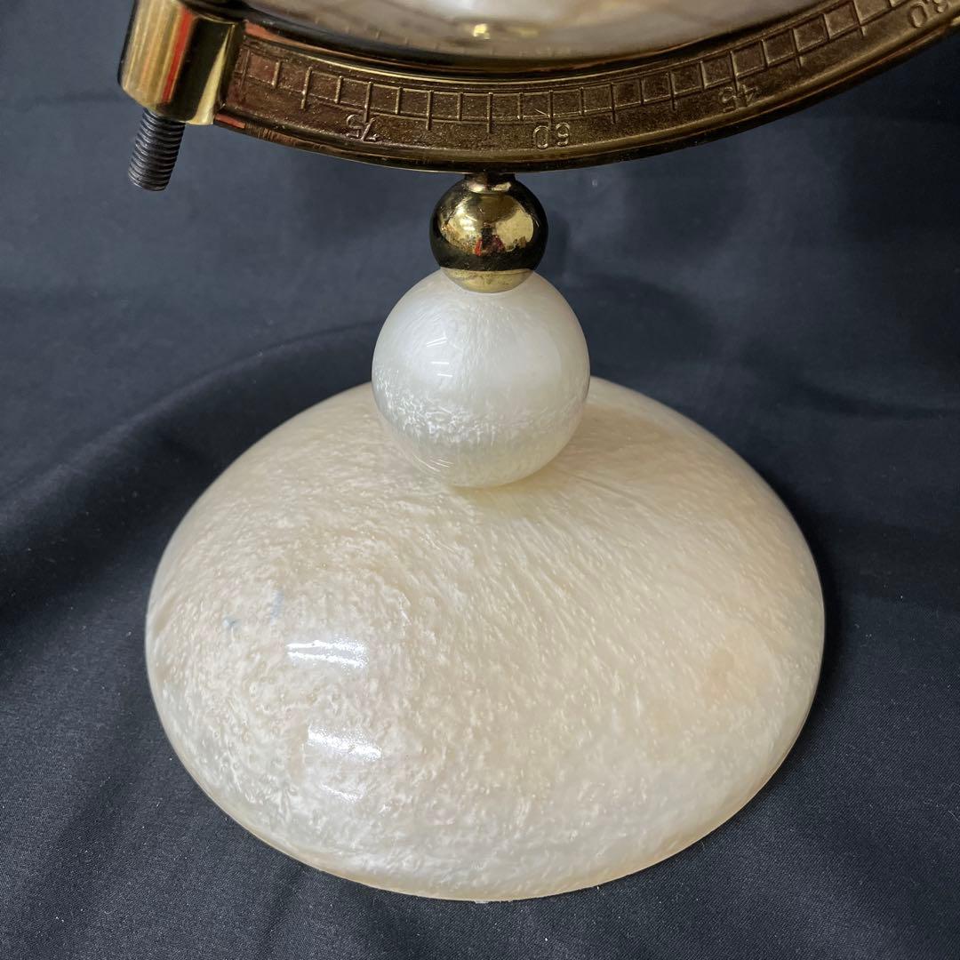 雷216 アンティーク 天然石 地球儀 パワーストーン 置物 インテリア