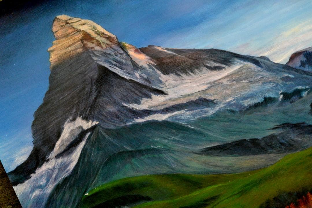 アクリル画　スイス マッターホルン 60cm x 84cm（A1）