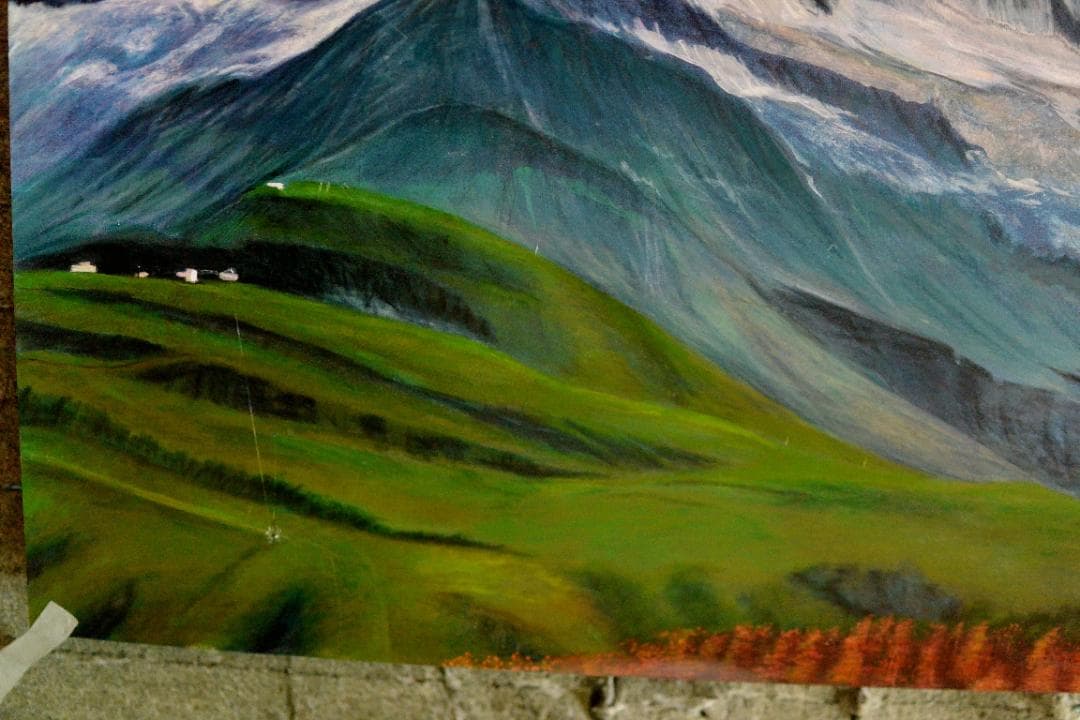 アクリル画　スイス マッターホルン 60cm x 84cm（A1）