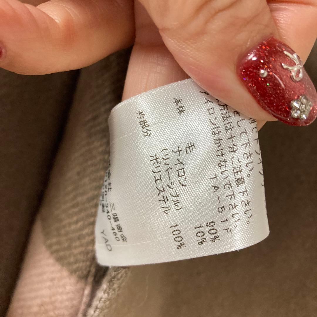 ブルーレーベルクレストブリッジ　リバーシブル　コート　ポンチョ　チェック　ファー