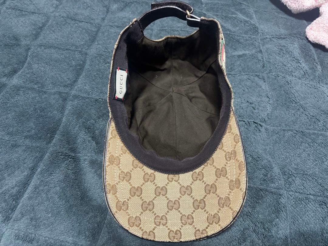 GUCCI GGロゴ ベージュキャップ Mサイズ